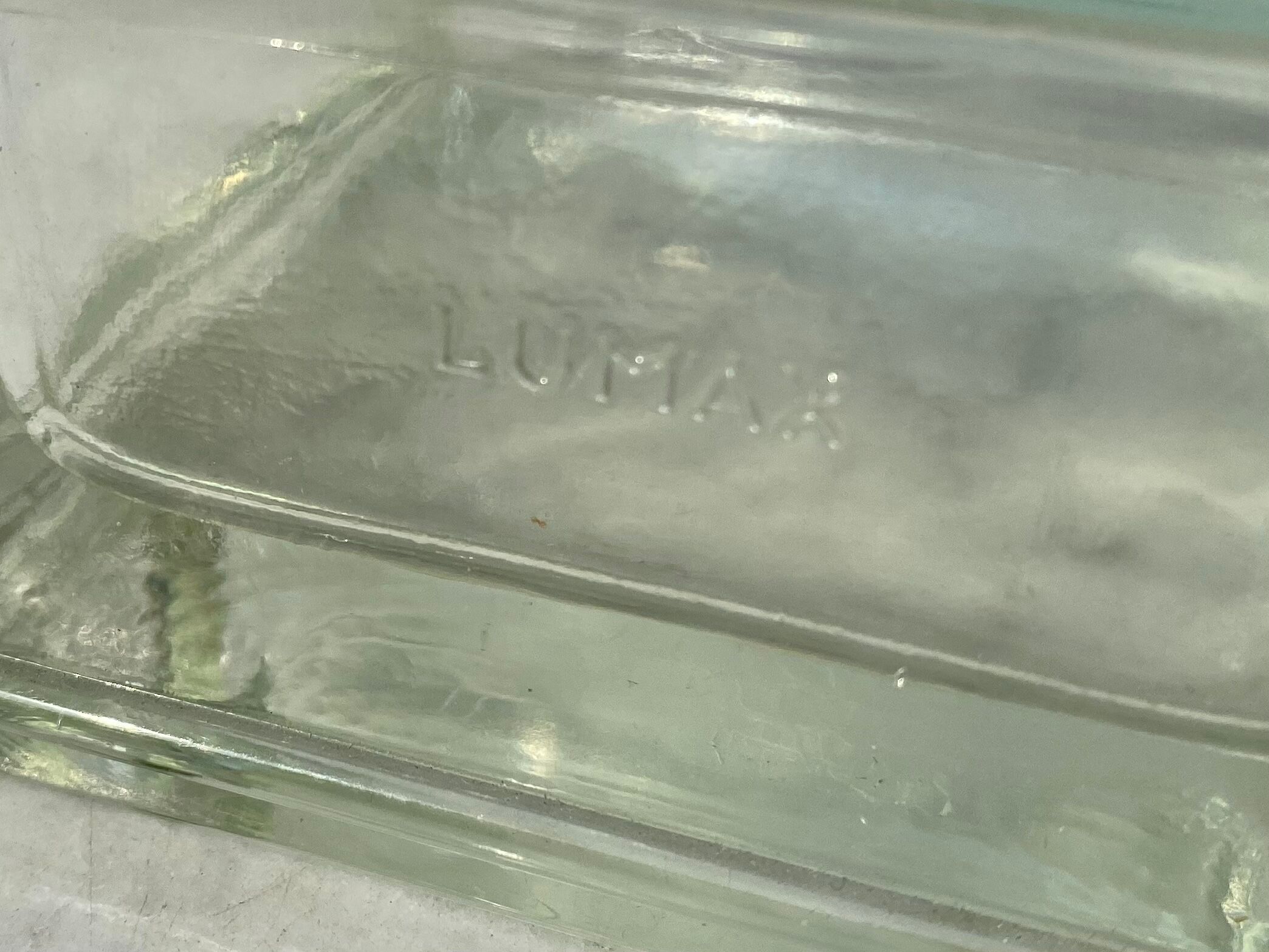 Pair of glass brick Lumax vintage design 60 Le corbustier