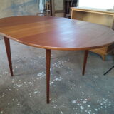 Circular teak table