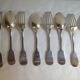 8 cutlery in silver metal, model Cluny/Valois/Vieux Paris