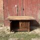 Large solid wood table, storage with 2 doors