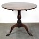 Round antique English oak tilt-top table with wonderful colors