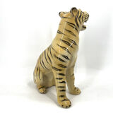 Ceramic hand painted leopard, 1960s Italy