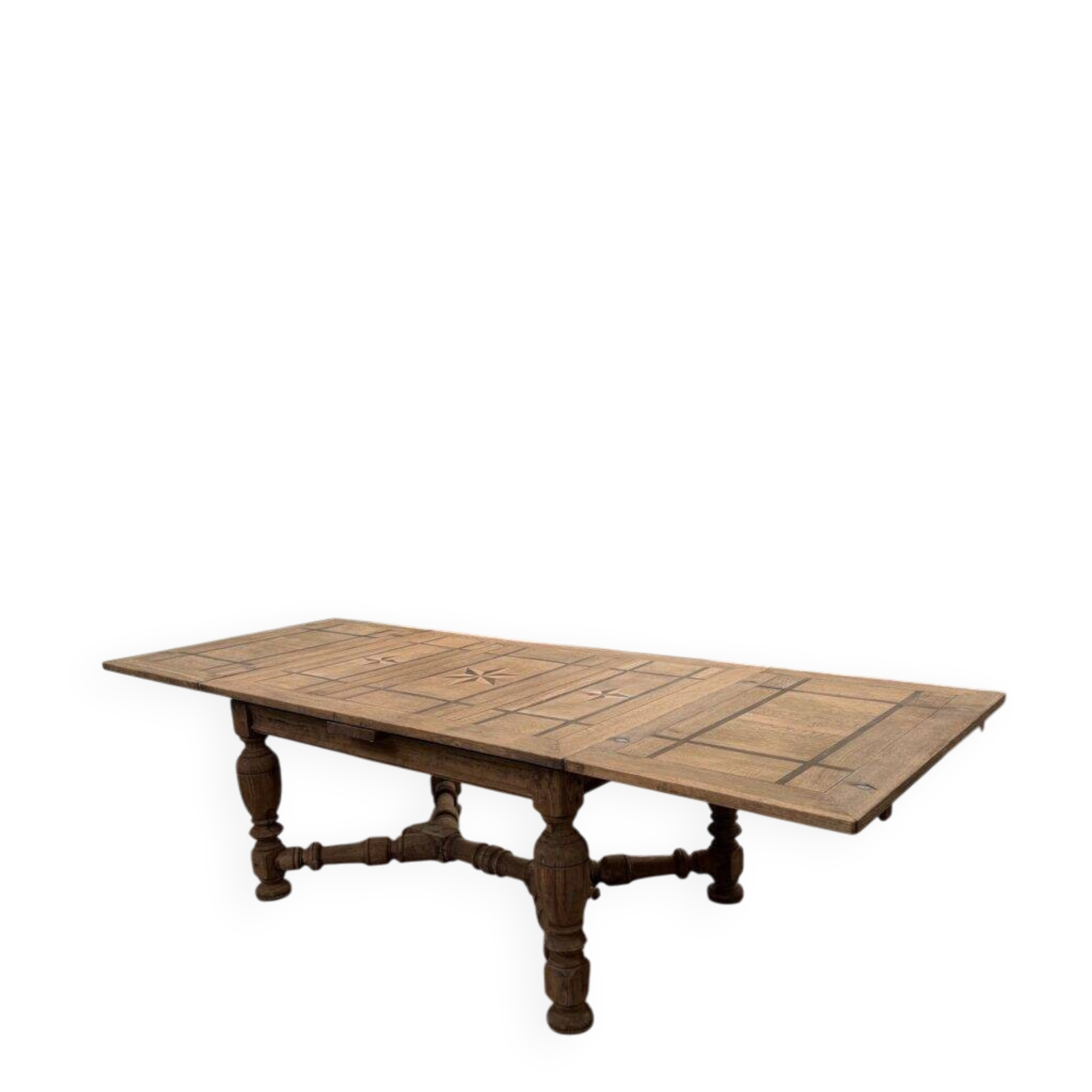Italian table in raw oak from the 19th century.