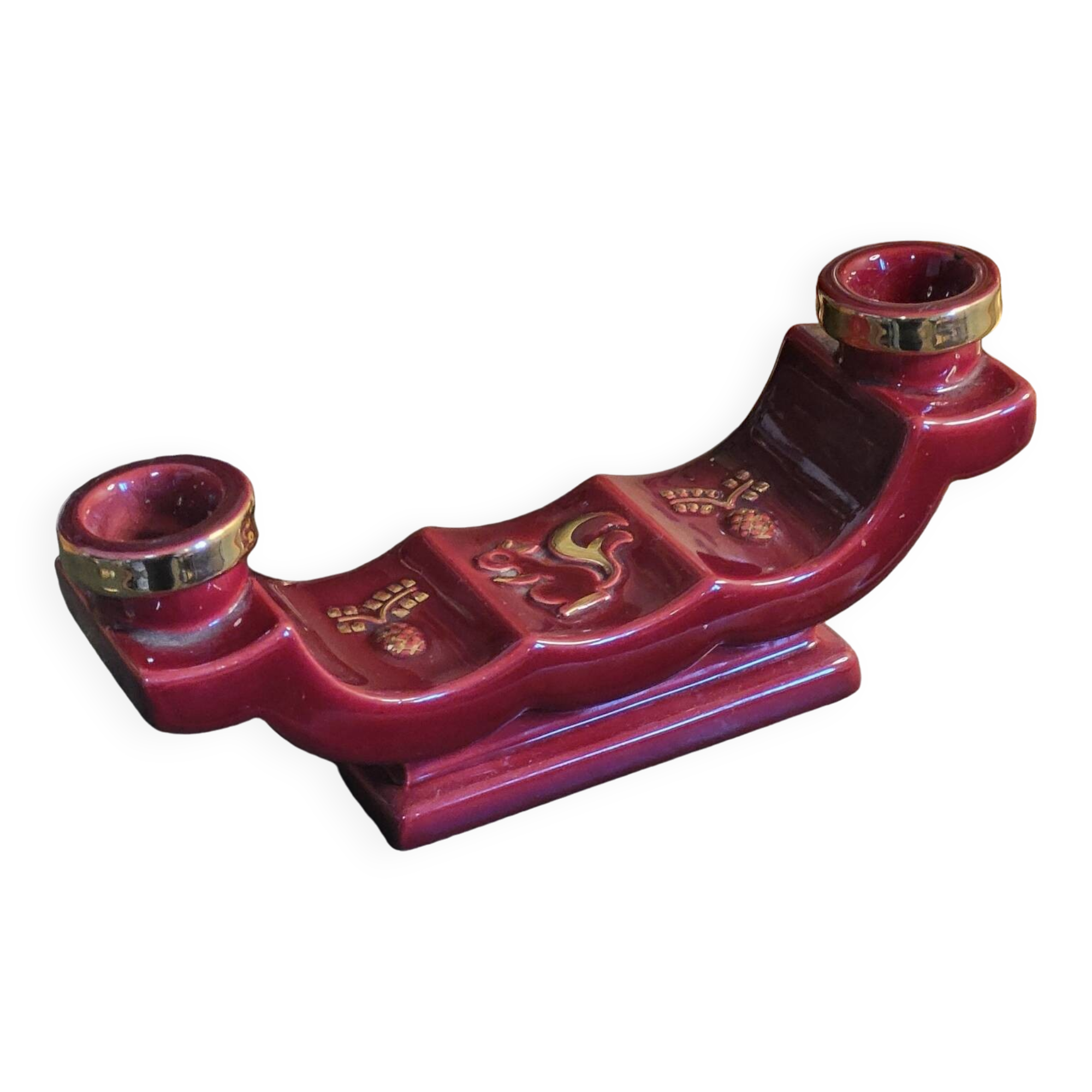 Art Deco ceramic candle holder