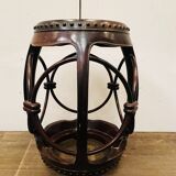 Round pedestal table in iron wood XX century