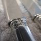 12 silver-plated dessert knives by Argit goldsmith? Art Deco floral bands