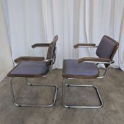 Set of 2 Vintage Office Purple Cesca Style Armchair / Stol Kamnik Yugo