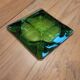 Green glass ashtray