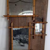 3 bamboo-look mirrors