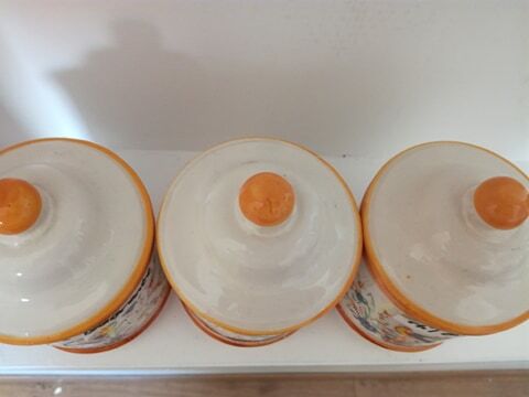 3 vintage spice jars