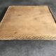 Ceramic tile trivet with vintage pattern woven wicker outline