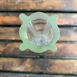 Transparent glass vase.