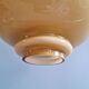 Scandinavian suspension light in mustard opaline, H-A Jakobsson, 1970.