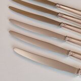 Silver-plated metal cheese knives