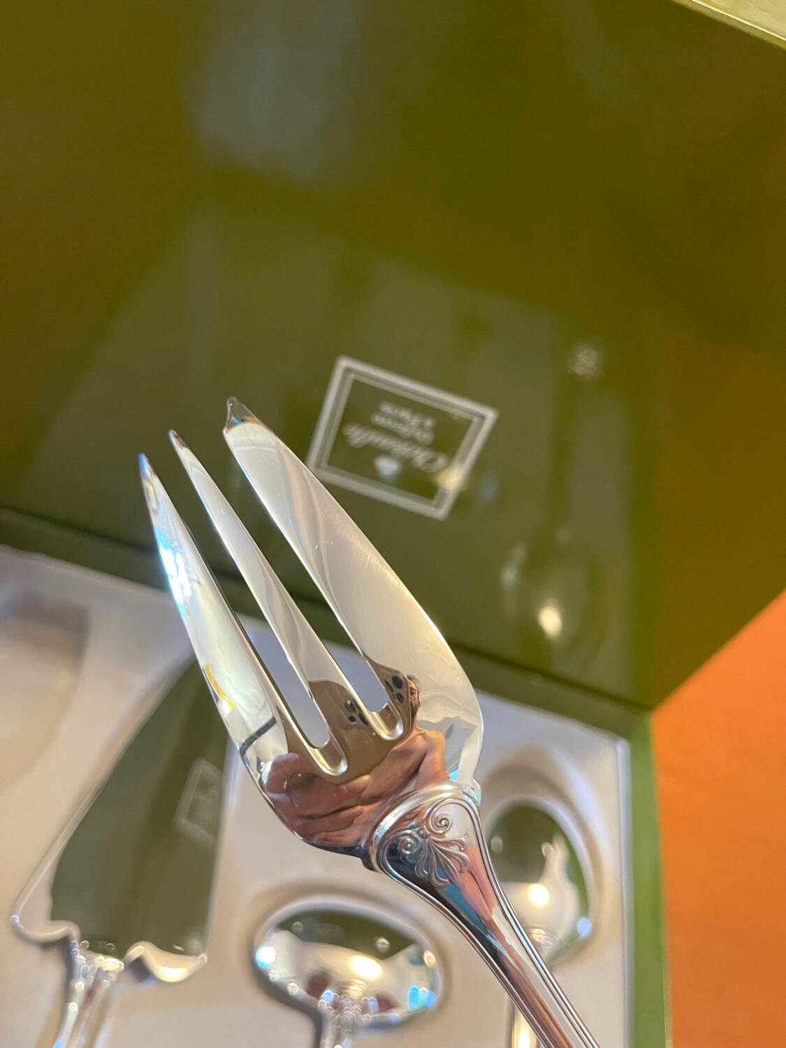 Christofle Malmaison serving cutlery, pie server, sauce