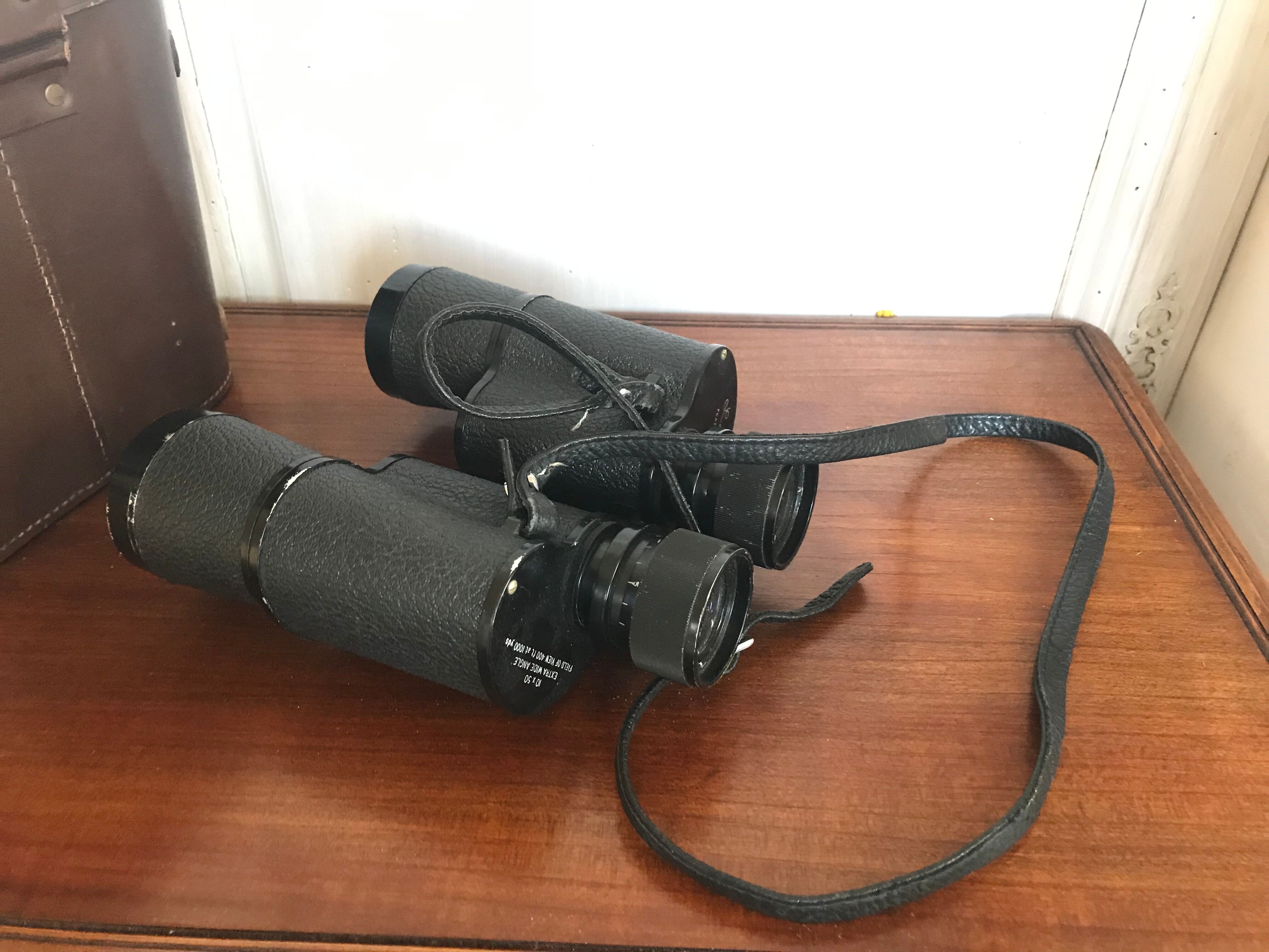Pair of Lemaire binoculars with 60's case