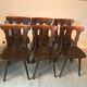 Lot of 6 chairs vintage bistro compass feet
