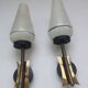 Two vintage tulip wall sconces