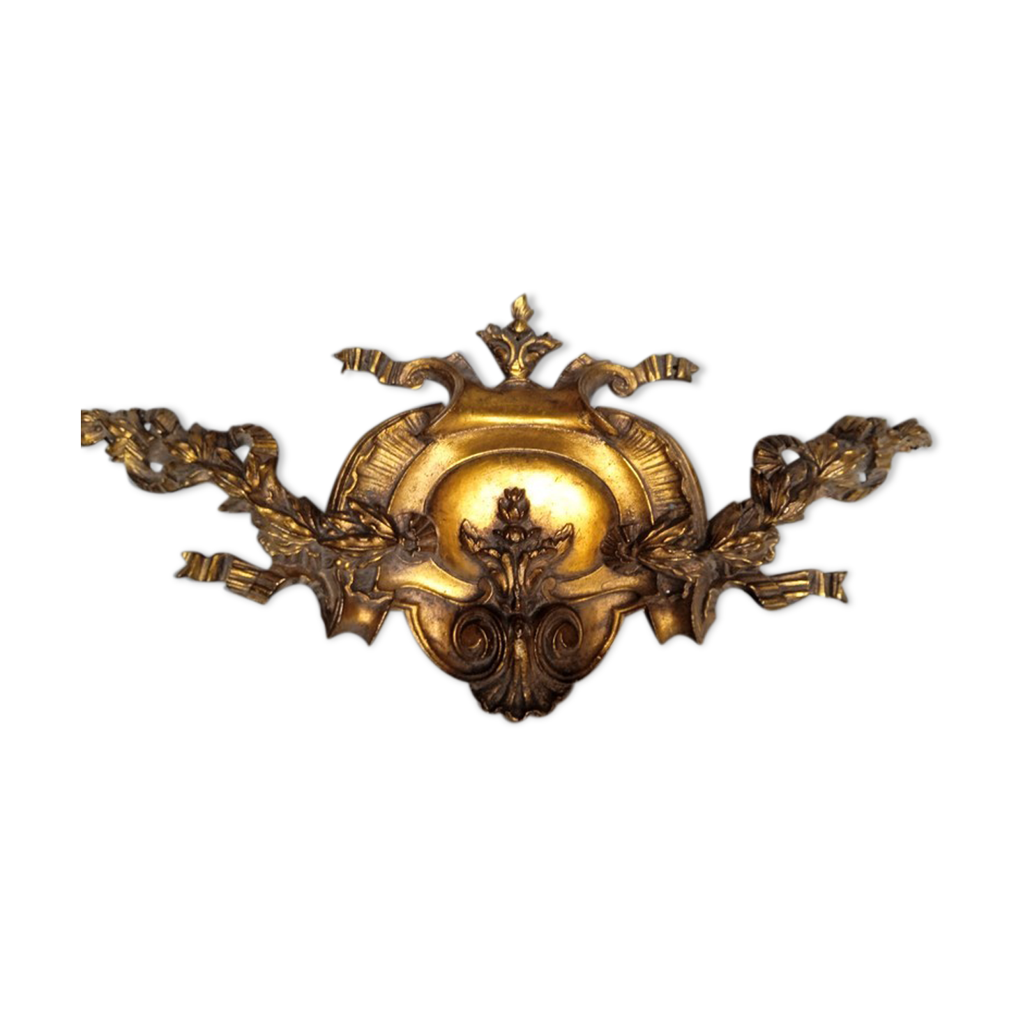 Pediment ornament gilded bronze furniture st Louis XV