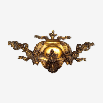 Fronton ornement mobilier en bronze doré st Louis XV