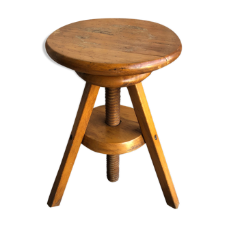 Old stool tripod screws painter light wood vintage