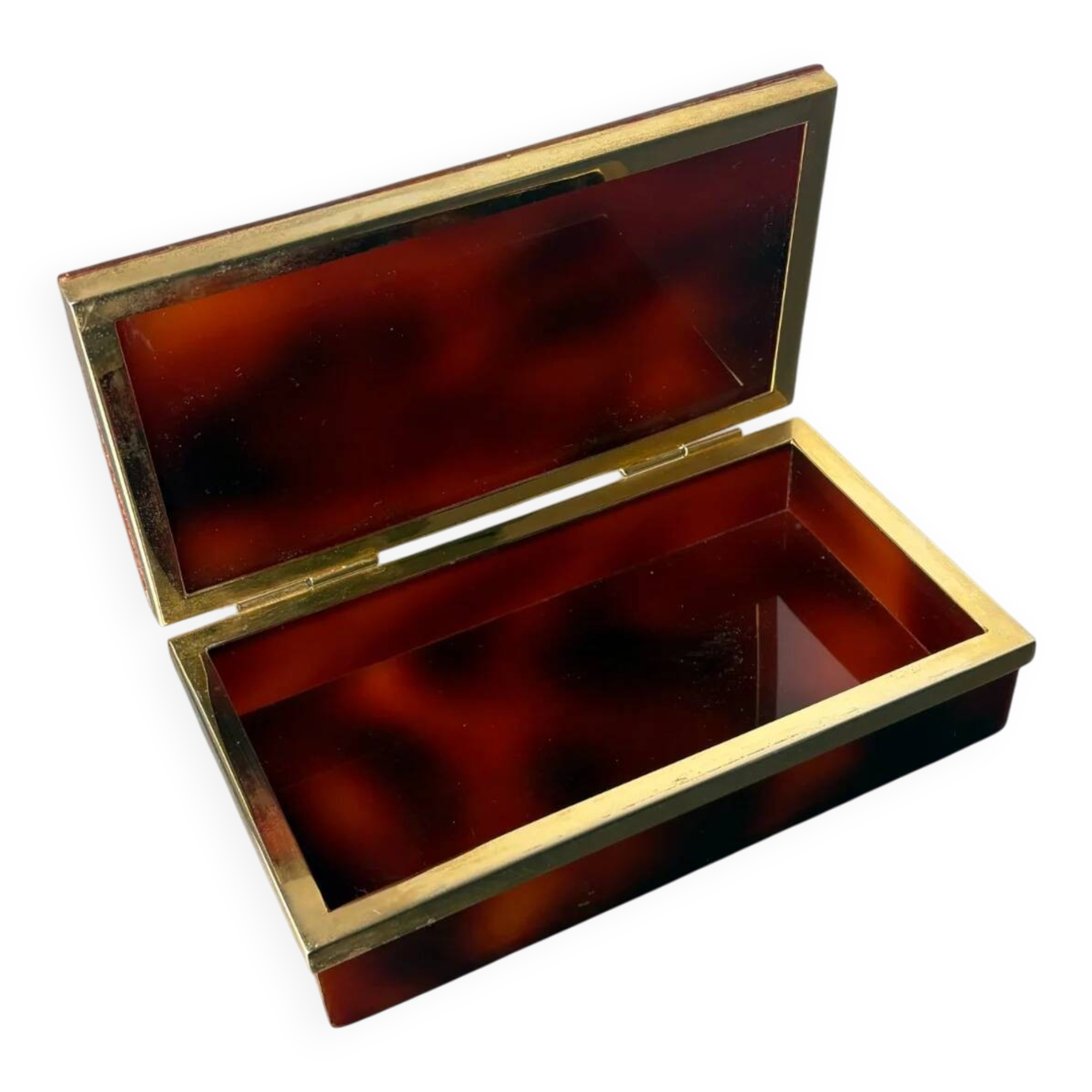 Faux tortoise shell Dior vanity box, Italy, 1970s