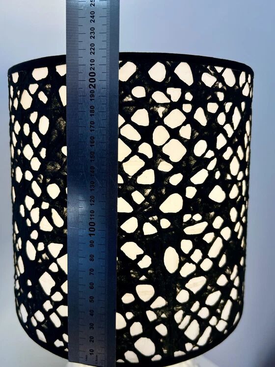 Lampe vase du milieu du siècle avec abat-jour japonais