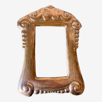 Art nouveau copper metal photo frame