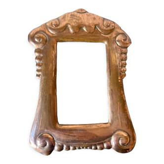 Art nouveau copper metal photo frame