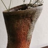 Vase en grès brut circa 1980