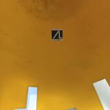 Lampadaire expérimental rare en laiton, aluminium et verre par Arredoluce, Italie