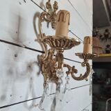 Louis XV style bronze wall lamp with tassels