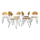 6 Mikado chairs 1800, stackable, design by Walter Leeman for Kusck&co.