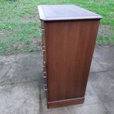 High chest of drawers, Stag brand, 1980s, vintage, United Kingdom