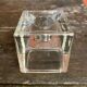 Vintage 1970s Dansk Ice Cube Design Glass Candle Holder