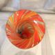 Vintage vase orange twist red and yellow