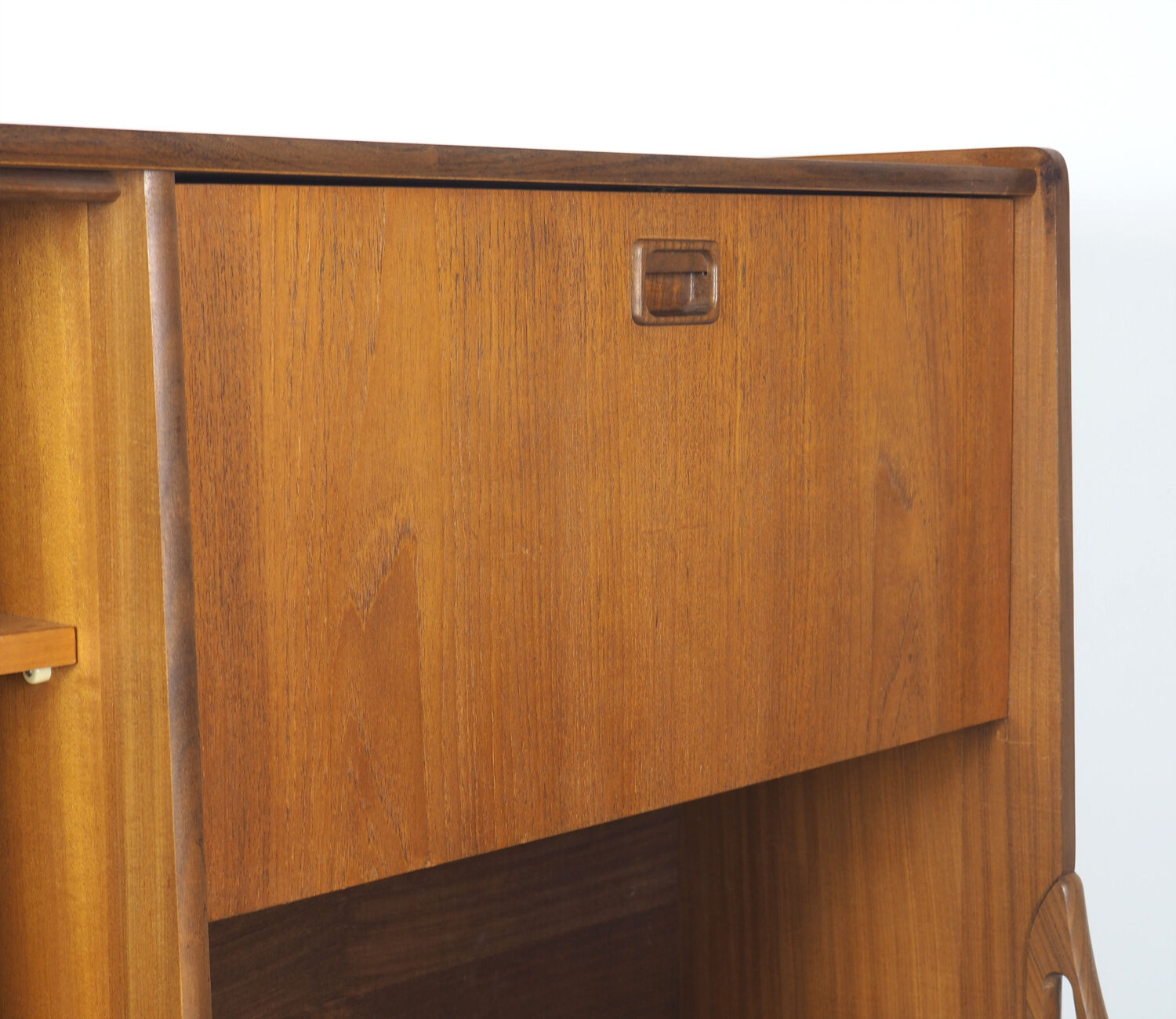 Vintage dutch teak buffet with showcase 1960