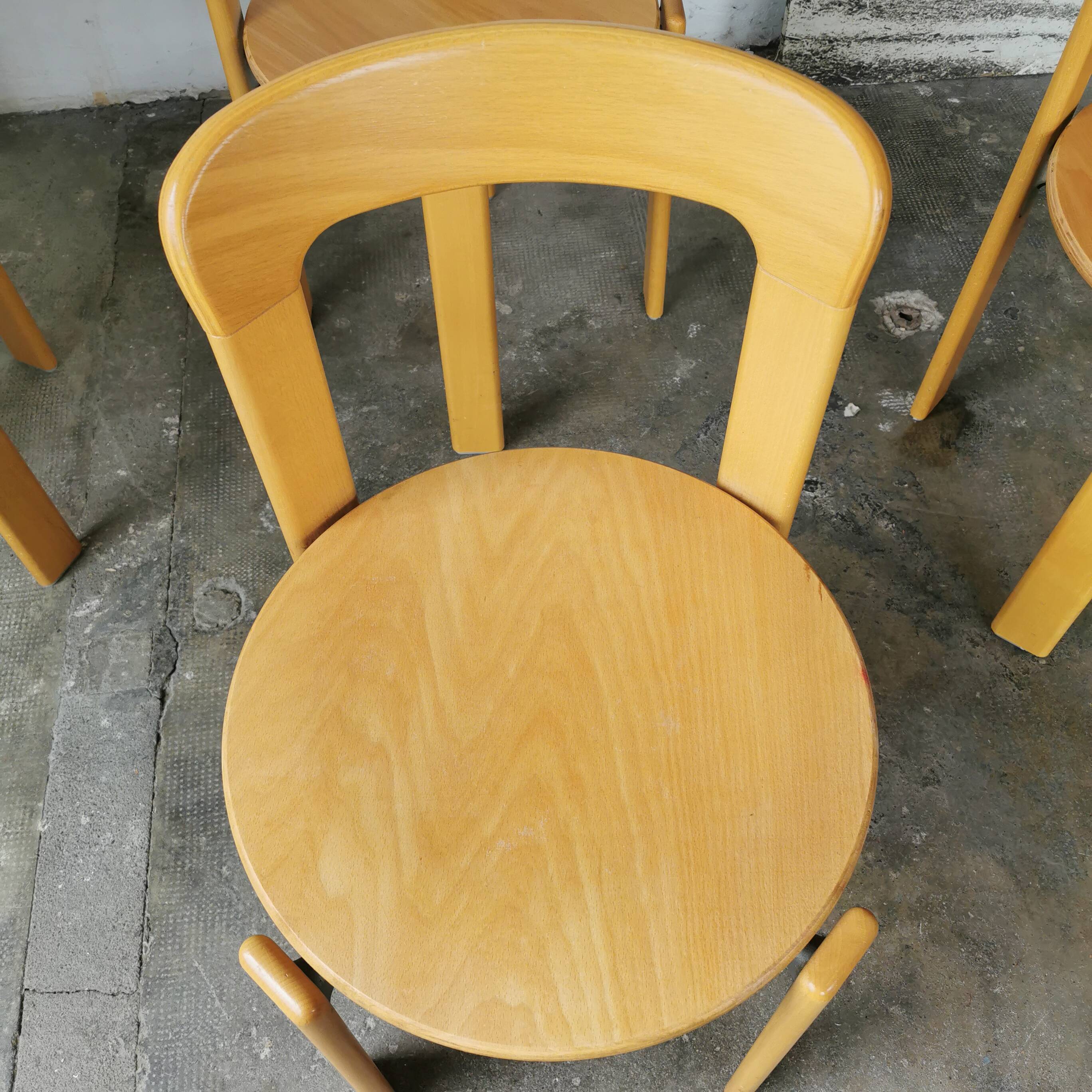 Set of 4 Rey chairs by Bruno Rey for kusch and CO