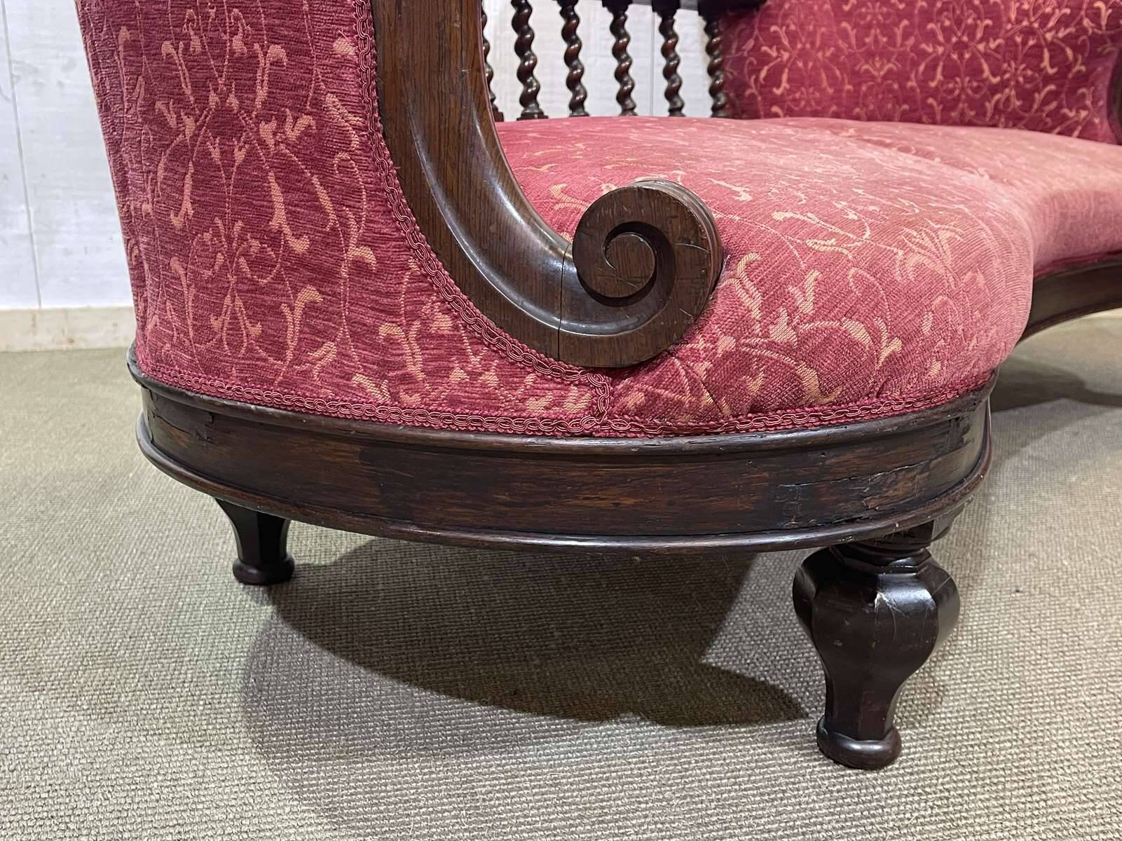 19th century English mahogany bench