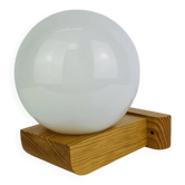 Vintage Tissot opaline globe and pin wall light.