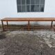 Old country farmhouse table of 3m50 for 12 people with rustic fir spacers