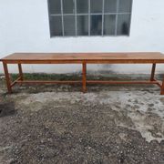 Old country farmhouse table of 3m50 for 12 people with rustic fir spacers