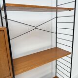 1960s Vintage Freestanding Walnut Shelving System by WHB