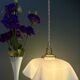 Vintage blue opaline pendant light