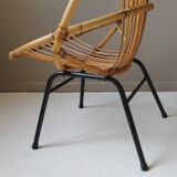 Vintage rattan armchair for adults