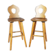 Pair of high stools "brutalist"