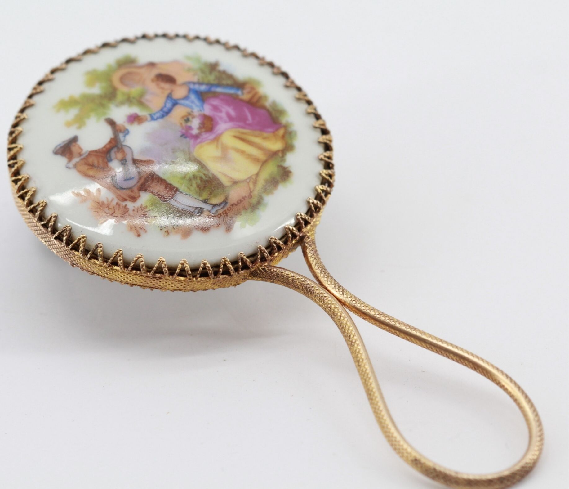 Porcelain pocket mirror