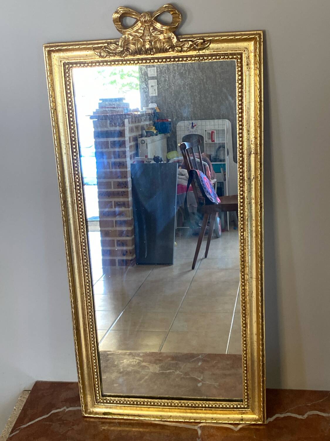 Large Louis XVI style cheval mirror