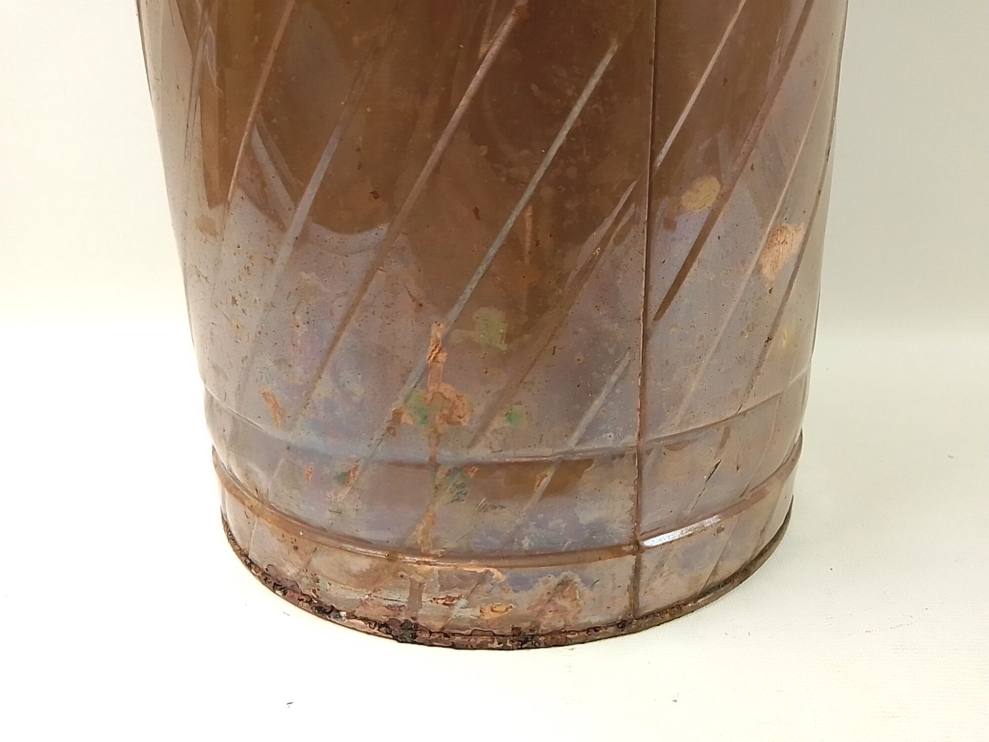 Copper office trash can
