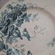 Antique plate Terre de Fer Le Bûcheron Paris – Blue bird decoration